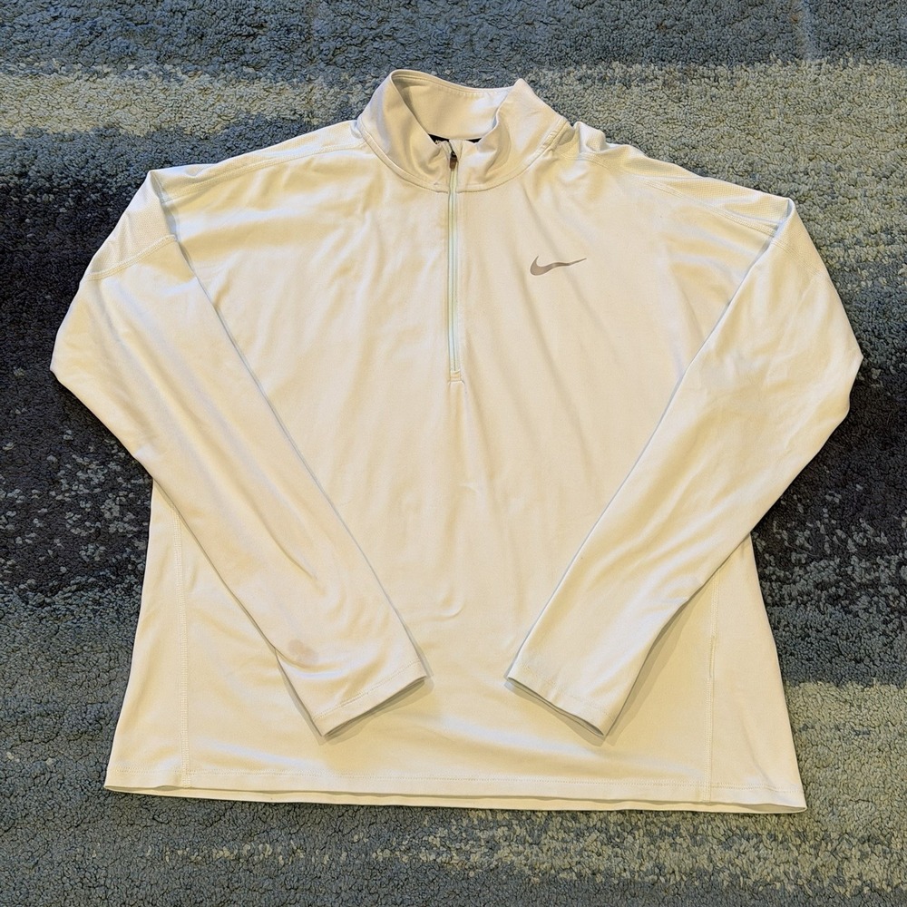 Nike Running Dri-Fit  1/4 Zip Pullover Women's XL Light Blue Athletic
